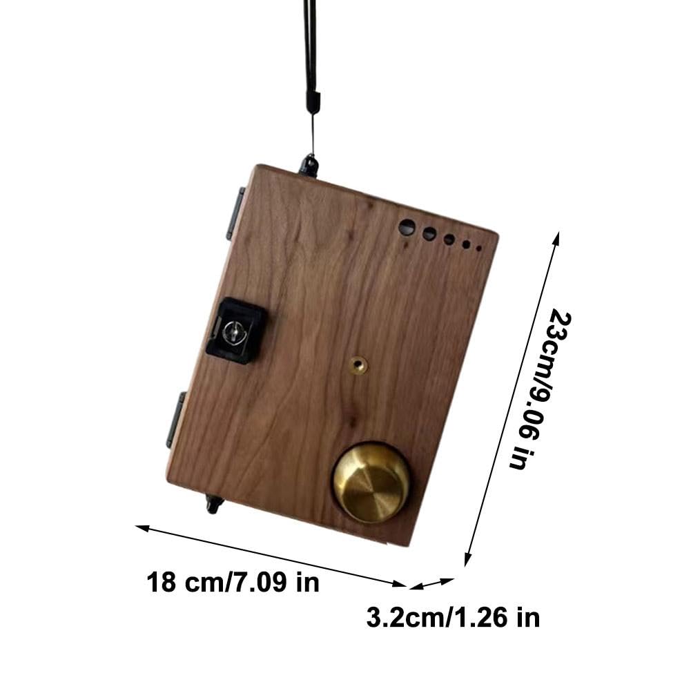 Paleta de acuarela portátil de madera de nogal negro de 27 rejillas, bandeja de pintura de viaje plegable con área de mezcla y recipiente de lavado de pinceles, rejilla desmontable para multipintura