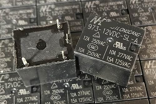 Relé 973-12VDC-SL-A MOBYAT T73-1A componente electrónico 4 pines 12A