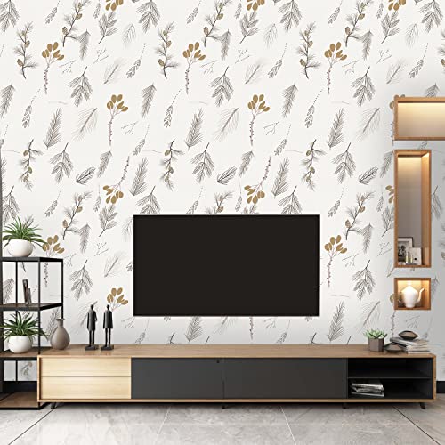 Kukantst Tree Branches Contact Paper Leaf Peel And Stick Wallpaper Floral Wallpaper Self-Adhesive Wall Paper For Living Room Cabinet 17.7" X 118" #TOP1