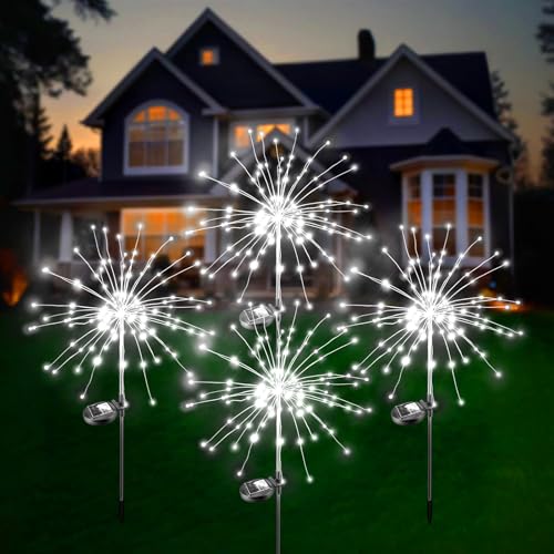 Anordsem Solar Garden Lights Outdoor: Bendable Copper Wire 120 LED