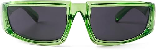 Miniatura 2 de ADE WU Gafas de sol envolventes para mujeres y hombres, gafas de sol futuristas, lentes de sol rectangulares de moda Y2K de moda