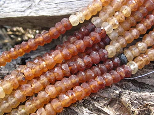 Garnet hessonite perles facettées de 5x4mm pour haute joaillerie