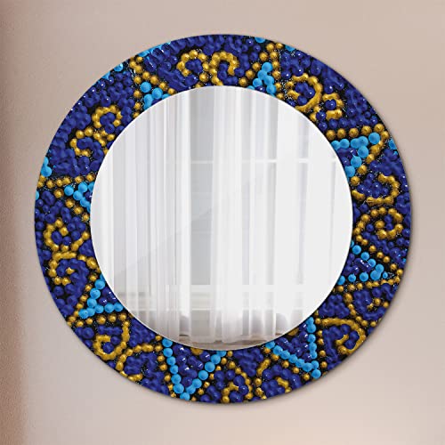 Miroir rond bricolage Tulup composition décorative en verre intérieur