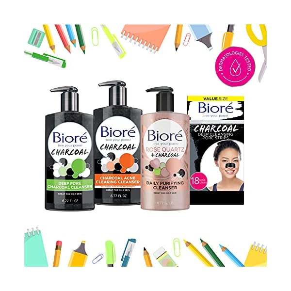 Biore-Deep-Pore-Charcoal-Face-Wash-Facial-Cleanser-for-Dirt-and-Makeup-Removal-From-Oily-Skin-677-Ounce Bioré Deep Pore Charcoal Face Wash, Facial Cleanser for Dirt and Makeup Removal From Oily Skin, 6.77 Ounce