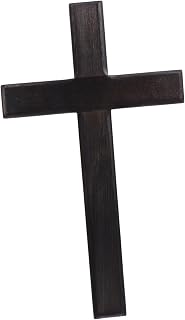 Ipetboom Adornos De Cruz Cristiana De Madera Maciza Colgante De Cruz Decorativa Negro Para Decoración De Hogar y Regalos Religiosos