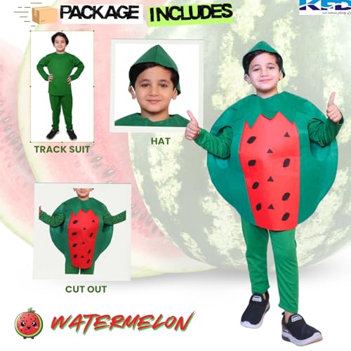 Image of Kaku Fancy Dresses Fruit and Vegetable Costume Paper Cutout with Cap For Kids | Healthy Food Costume For Boys & Girls (Tracksuit Not Included)