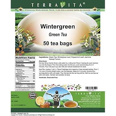Wintergreen Green Tea (50 tea bags, ZIN: 532691)