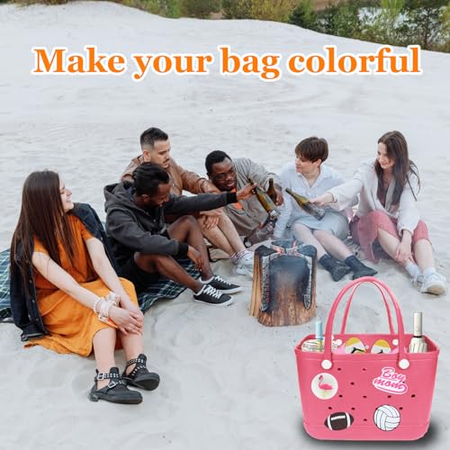 Image of Lckaey Rubber Beach Bag Accessories-PVC Rubber Totes organizer Sport Charms- for Purse Bogg Inserts