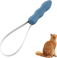 TWZKXC Dual-Sided Pet Shedding Blade Grooming Brush - Stainless Steel Hair Remover for Dogs, Cats, Horses All Coats Soft Grip Handle