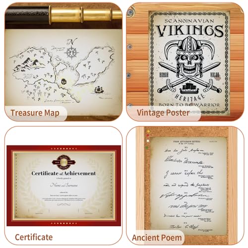 Image of 80 Sheets Vintage Paper, 8.5 inchx11 inch Letter Size Printer Parchment Paper