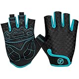 bicicleta montaña talla xl 【Absorción de Impacto Proteccion & Antideslizante】Guantes bici montaña verano hombre / mujer con almohadilla SBR de gel de 5 mm extra espesa en la parte de la palma de los guantes de montar en bicicleta, el sistema de amortiguación triangular estable, amortigua y previene eficazmente las lesiones, reduce el entumecimiento y alivia la fatiga de la palma mientras monta en bicicleta.