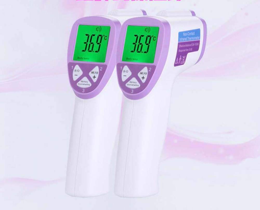 Thermometer Non Contact Forehead Thermometer Baby Thermometer Forehead and Ear Fever Alarm and Memory Function for All Ages 2 Pack