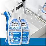 Gifto Mold Stain Remover Gel - Tile Grout Cleaner with Brush, Bleach Gel Washing Machine Cleaner Front Loader, Grout Cleaning Whitener for Bathroom Shower & Kitchen Sink, Non-Toxic, 10 fl oz 2 Pack