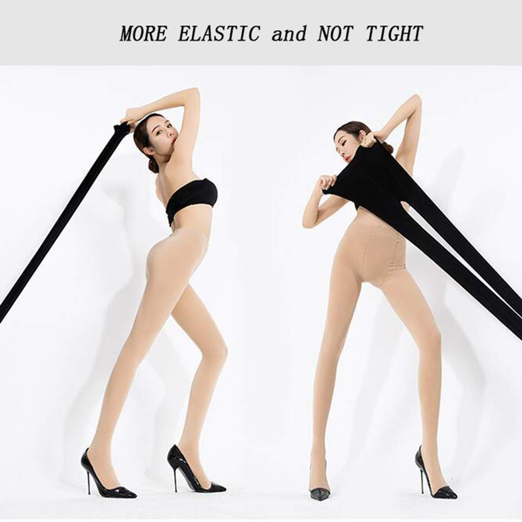 Collant per Donna, Collant a Vita Alta, Collant per Curve, Top Resistente alla Corsa Collant Collant Semi-Opaco,Nero,3 Pair