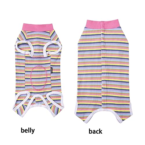 Image of 2 Packs Pet Dog Recovery Onesie Suit for Dogs Cats After Surgery,Dog Abdominal Wounds Bandages Cone E-Collar Alternative. (Navy, XS)