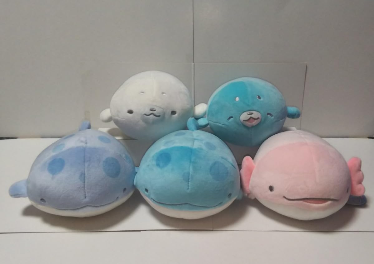 Amazon.co.jp: マシュまろとなかまたち もちふわぬいぐるみ 5点 マシュ