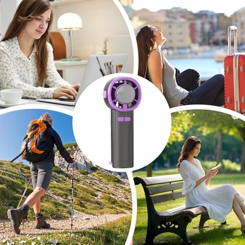 Ventilador portátil recargable ideal para refrescarte en tus viajes y días de playa 5