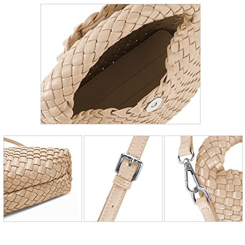 Bolso tejido pequeño con asa desmontable para mujer miniatura 5