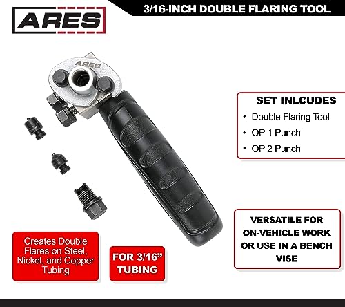Image of ARES 18025 Brake Line Flaring Tool Kit, 3 /16-Inch Double Flare, Steel