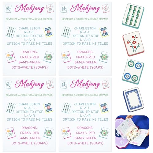 Mahjong Shuffler Cards 4 PCS Accesorios para Mahjong