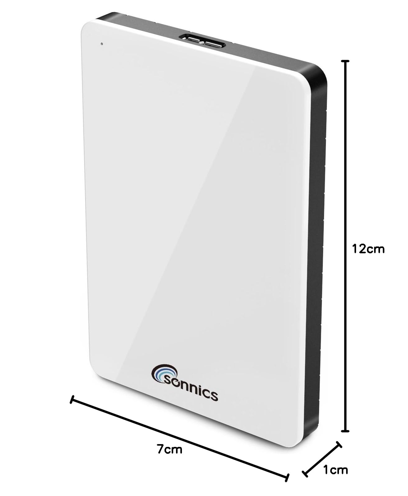 Sonnics 1TB USB 3.0 Externe Poche Durs Disques pour Fenêtres PC, Mac, Xbox One and PS4, Blanc