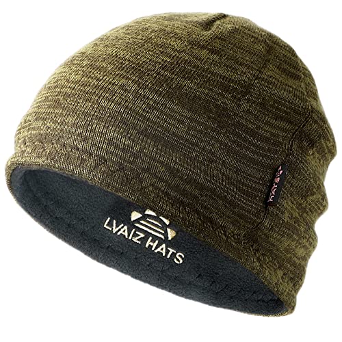 Lvaiz Kids Winter Hats Fleece Lined Beanie For Boys Girls Reversible Toddler Baby Warm Knit Watch Cap 2-8 Ages Khaki #TOP11