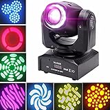 Moving Head LED U`King 50W Mini Moving Head Beam Bühnenlicht RGB DMX512 Disco Lichteffekt DJ Effekt Bühnenbeleuchtung Party Licht Pin Spot RGBW für DJ Bar Club Partybühnenlicht (50W)