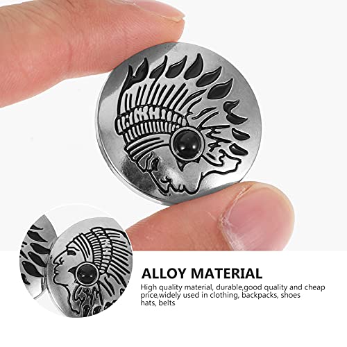 Amosfun 5 peças de botões de substituição indianos vintage para costura de roupas, casacos, chapéus,