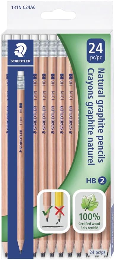 Amazon.com : Staedtler Norica #2 HB Woodcased Pencils Black 36/Pack (1