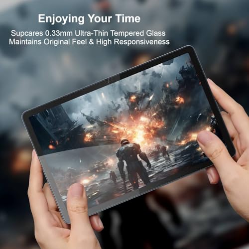 Image of SupCares Tempered Glass for Lenovo Tab Tablet TB-311FU / 311XU (10.1 Inch) With Installation Kit | Military-Grade Gorilla Screen Protector | Edge to Edge Coverage | Transparent