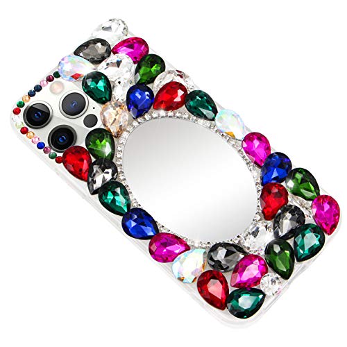 Moiky For Galaxy S21 Plus 5G Case Rhinestone Diamond Luxury 3D Bling Sparkle Glitter For Samsung Galaxy S21+ 5G Cover Mirror Makeup Crystal Clear Shockproof Protective Soft Tpu Bumper Back,Colorful #TOP4