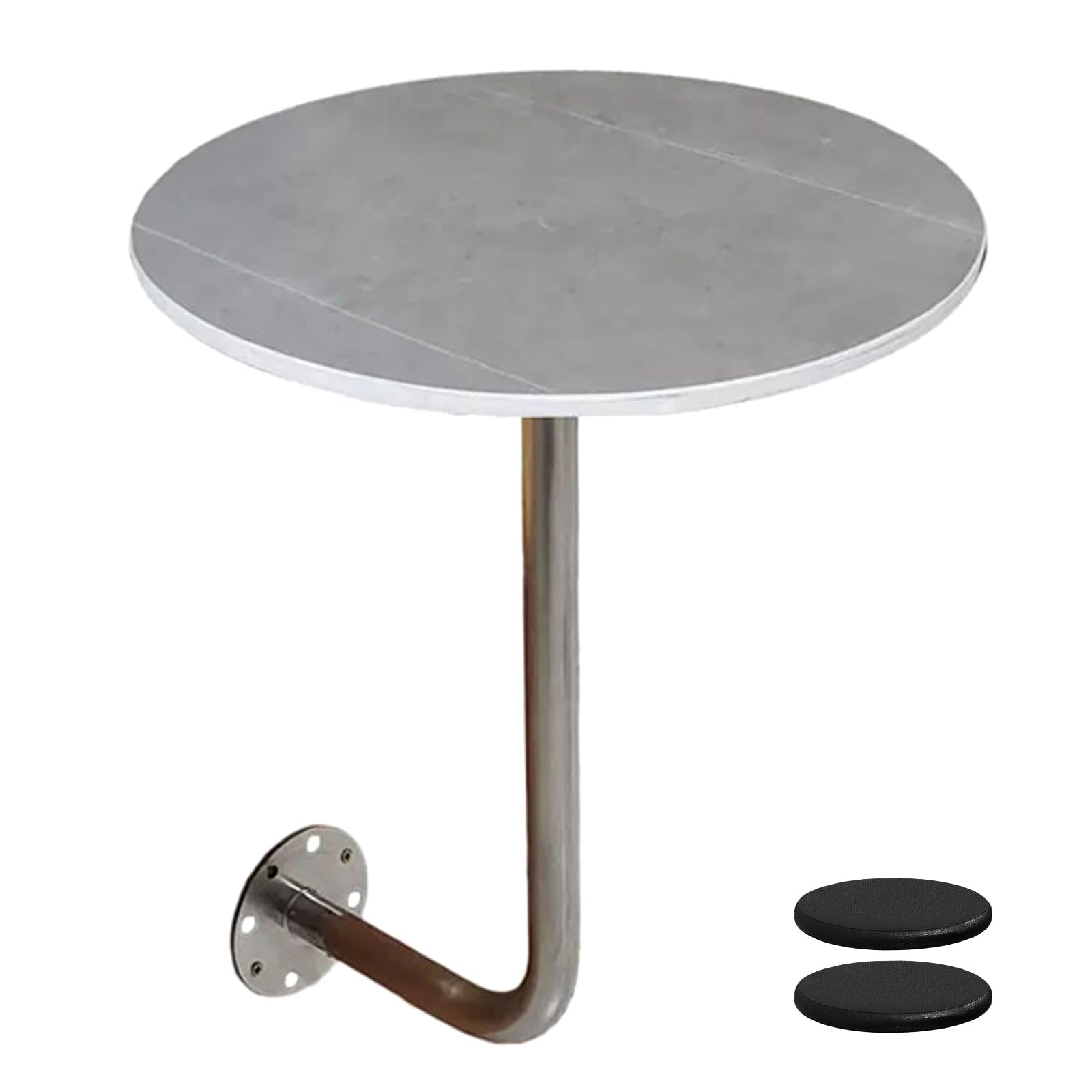 Mesa de cafetería y restaurante de pared con patas de acero