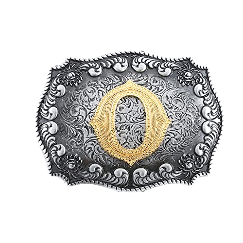 Image of HUABOLA CALYN Belt Buckle Men, Western Cowboy Rodeo Small Alphabet Letter ABCDMRJ to Z Initial Belt Buckles for Women
