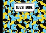  Guest Book: Guest Book Cube Cover , Guest book for Your Birthday Party, Anniversary, Bridal Shower, Visitors - 150 Pages, Size 8.25\