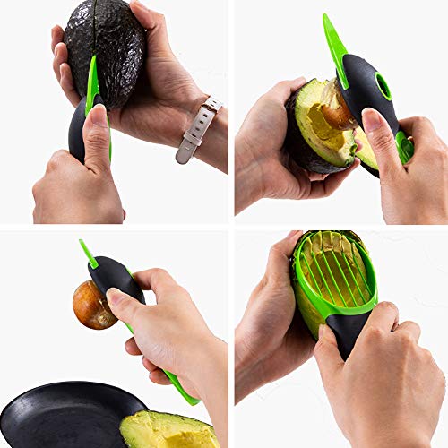 XBRN Avocado Slicer, 3-in-1 Avocado Cutter Tool with Comfort-Grip Handle, Avocado Pitter, Avocado Cutter - Thumbnail 3