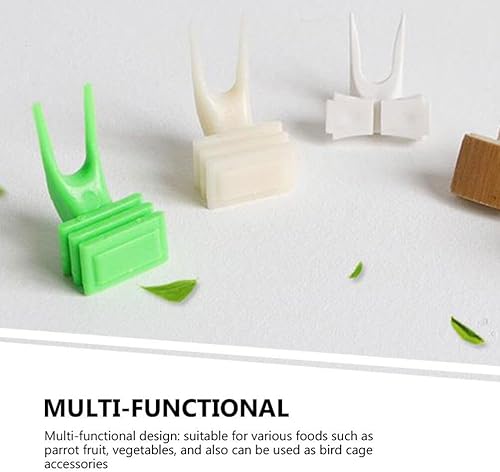 Miniatura 3 de EXCEART Jaula para pájaros, soporte para verduras, loro, fruta, horquilla, tenedor de frutas y alimentador, accesorio de clip para periquitos de