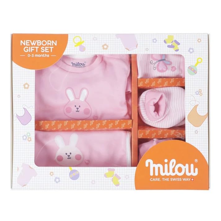 Milou Cotton New Born Clothing 5 Pcs Gift Set-image-39