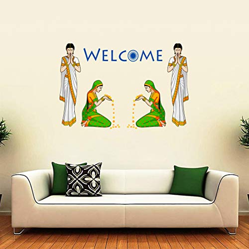 Image of Rangoli Vinyl Wall Sticker Self-Adhesive Wall Decor for Home, Office, Bedroom, and Living Room Decor Easy to Apply & Peel. Parent 5, Design-1