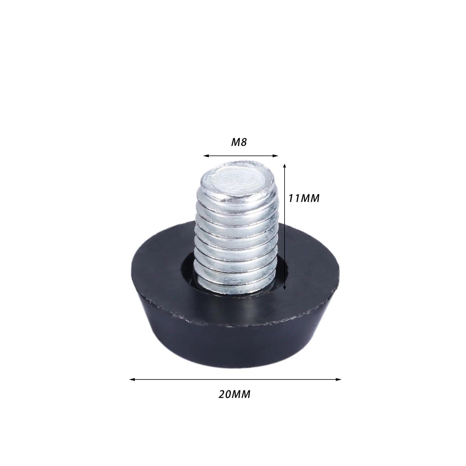 Gambe di ricambio per mobili per divano, armadio, tavolo, piedini di livellamento a vite, 100 pezzi/lotto, gamba di livellamento regolabile per sedia, M6, M8, bullone sul cuscinetto e(M6X19mm)