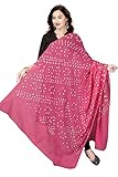 RANI SAAHIBA Damen Baumwolle Dupatta, rose, Einheitsgröße