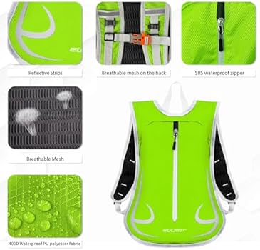MTB-rugzak, fietsrugzak, ultralichte sportrugzak, wandelrugzak, klein, MTB- fietsrugzak, waterdichte rugzakken voor heren en dames, waterdicht, ultralicht, voor wielrennen, kamperen, hardlopen