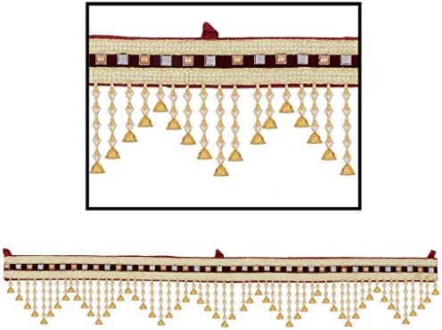 Amba Handicraft Door Hanging Toran Window Valance Dream Catcher Home Décor Interior Pooja bandanwaar Diwali Gift Festival Colorful Indian Handicraft Love.TORAN76