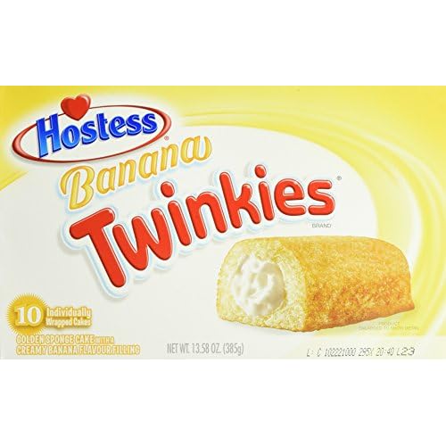 Hostess Twinkies Banana 10 Stück, 2er Pack (2 x 385 g)