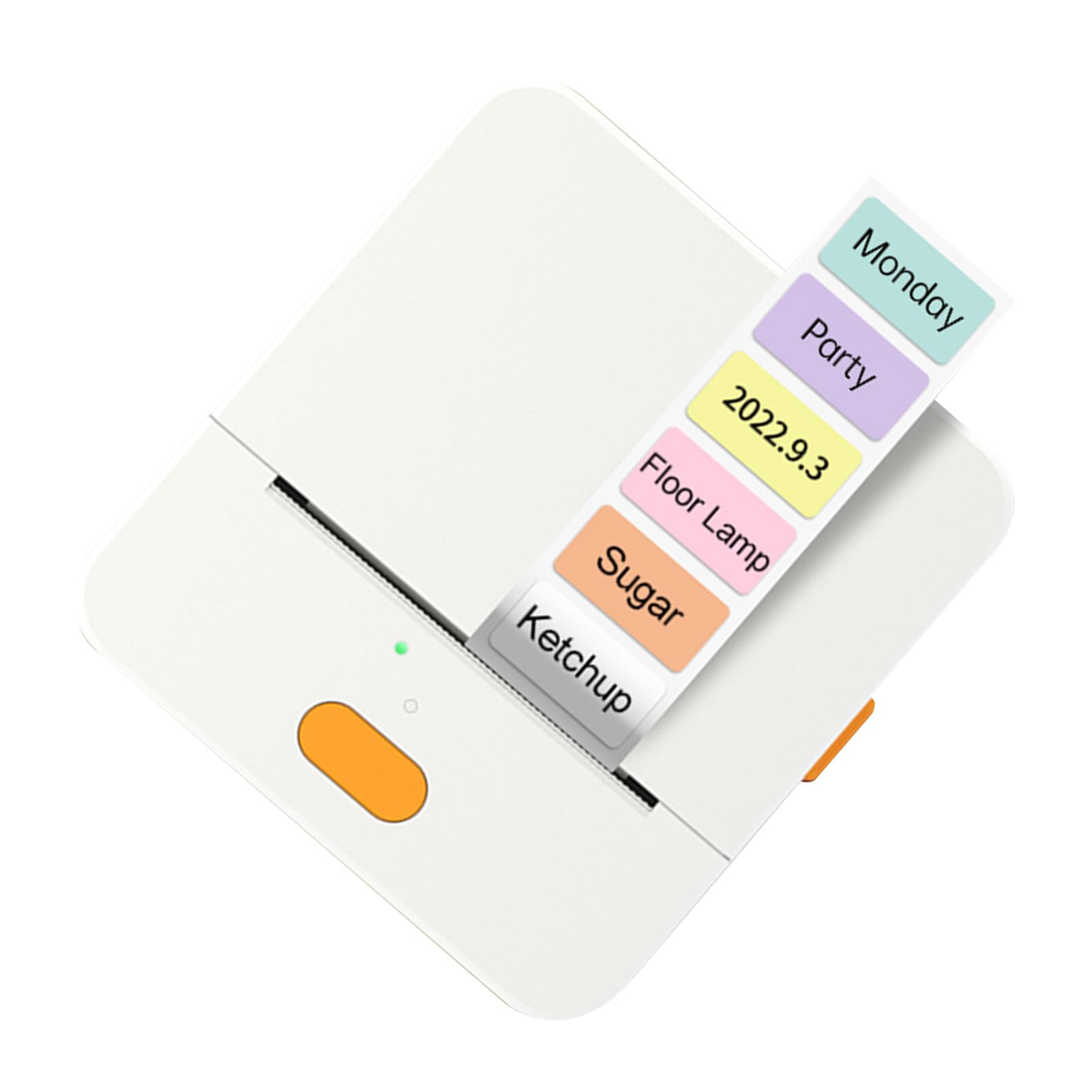 Stampante Termica per Adesivi Tascabile da 57 Mm USB BT Connect Compatibile con IOS per Etichettatura Marcatura Cartellini dei Prezzi Amici di Famiglia Verde (Bianca)