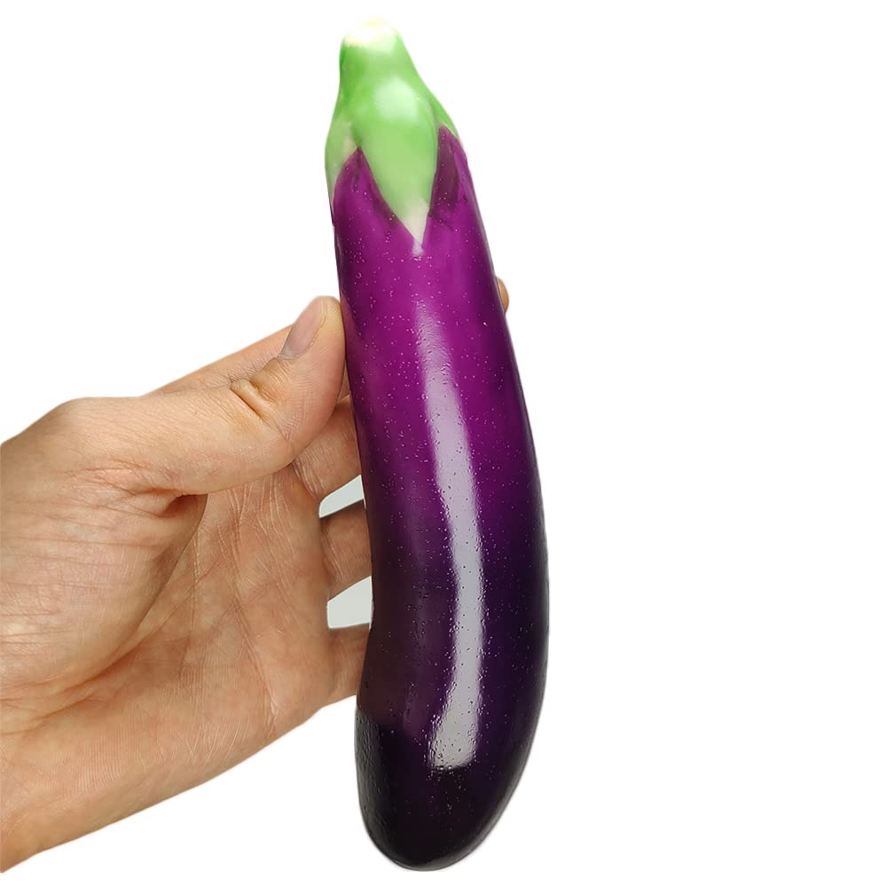 Lot De 6 Fausses Aubergines Artificielles Réalistes – 15 Cm – Décoration Cuisine Photographie Fête