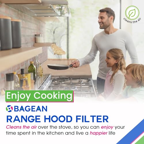 Bagean Range Hood Filter Replacement 12" x 10.5" W10169961A Compatible with Whirlpool Stove Hood Vent Filter - Aluminum Screen for Kitchen Overhead Exhaust Fan Blocks Grease & Filters Oven Air (3-Pk)
