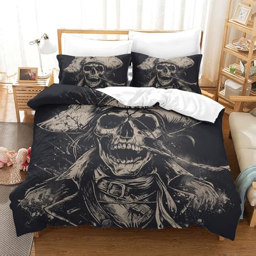 Funda de edredón con diseño de calavera