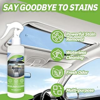 Hzutloer 8.66 OZ (256 ml) Car Ceiling Cleaner,Headliner Cleaner,Multifunctional Car Interior Roof Fabric Cleaner Spray,Multi Purpose Deep Clean for Leather,Fabric,Plastic of Auto and Home