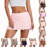 Falda con purpurina para mujer, sexy, con lentejuelas, de cintura baja, vestido corto con purpurina, para fiesta de baile, club, falda corta, 1-rosa, L