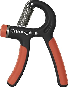 TimjAn Forearm Trainer Adjustable Resistance 5-60 kg, Hand Forearm Training Device,Hand Trainer Gripper for Fitness Climbing Strength Training Size Orange